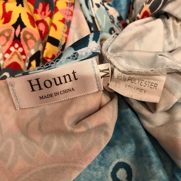 Summer Sleeveless Dress Size M Beach Dress Boho Print Tie Fringe Hemline - Picture 14 of 14